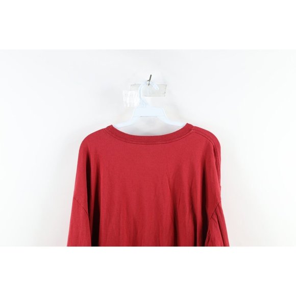 Vtg Adidas Mens 2XL Faded Cleveland Cavaliers Basketball Long Sleeve T-Shirt Red - Picture 8 of 9